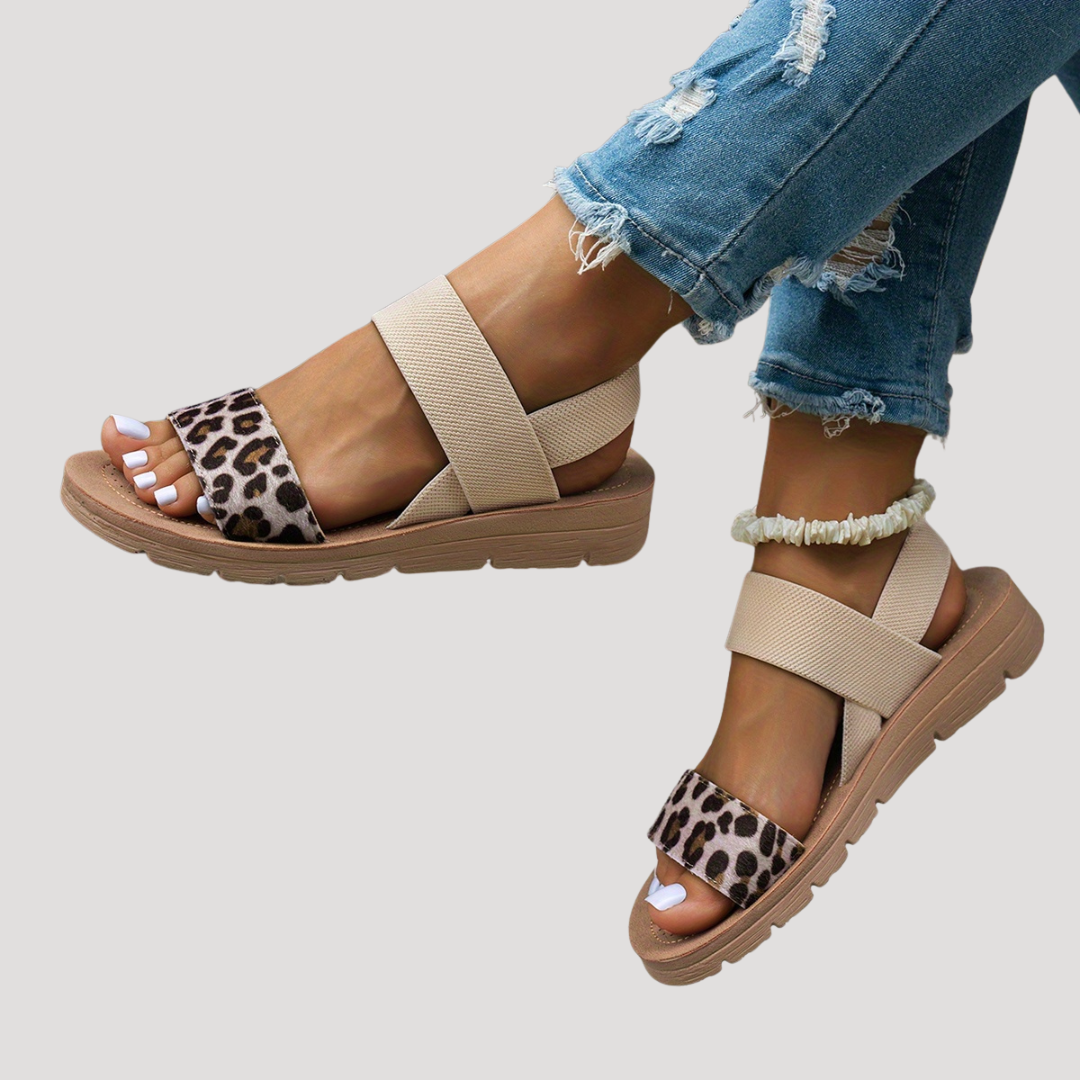 Women’s Leopard Print Flat Sandals