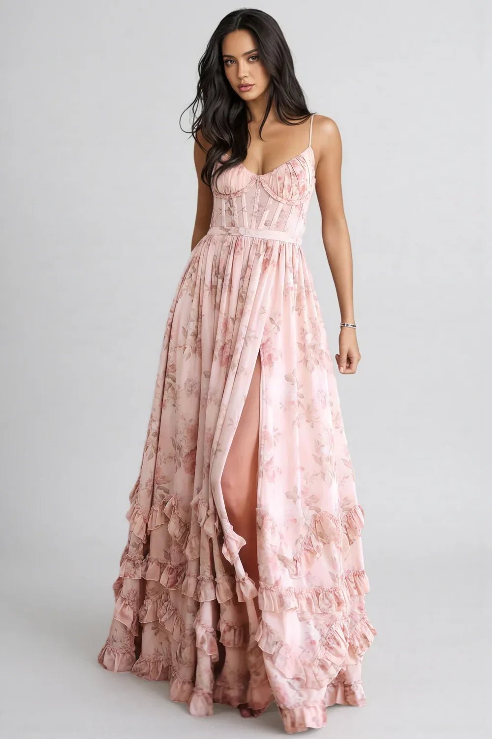Women's Floral Split Maxi Dress