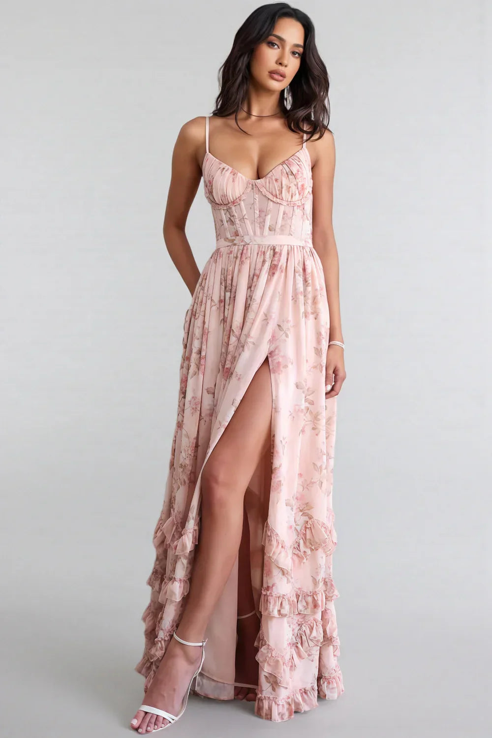 Women's Floral Split Maxi Dress