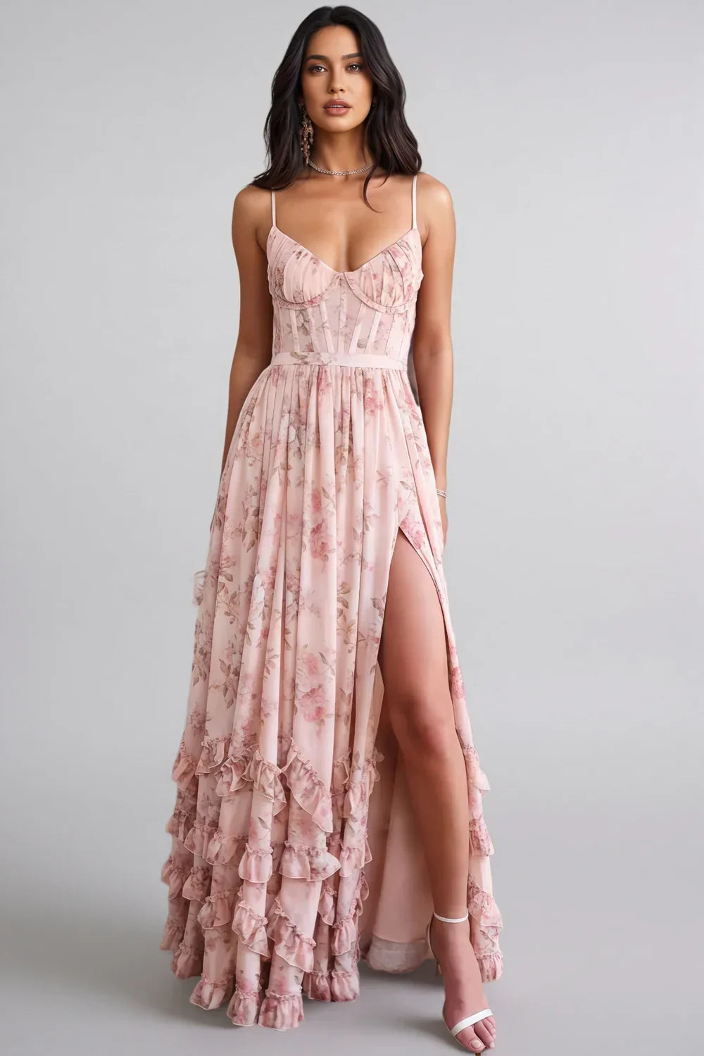 Women's Floral Split Maxi Dress