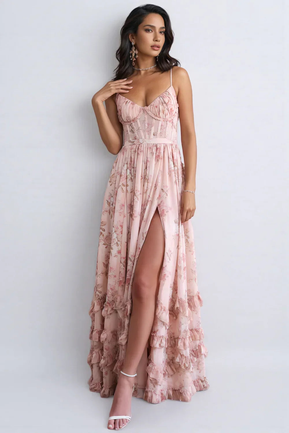 Women's Floral Split Maxi Dress