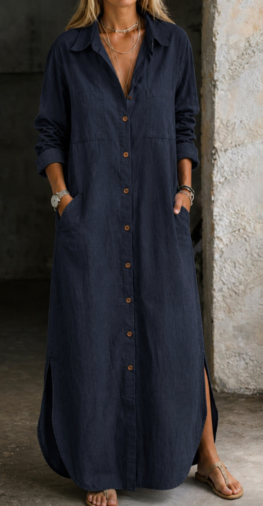 Women’s Button Down Denim Dress