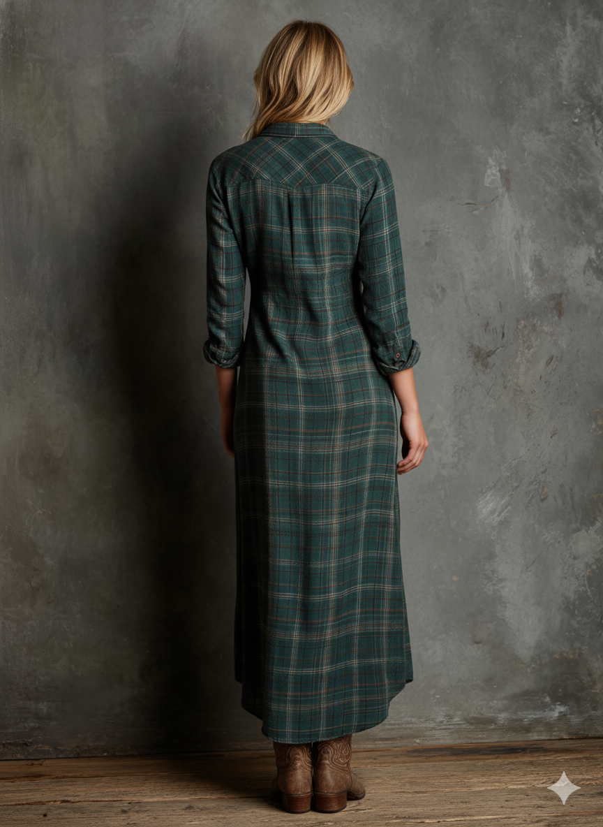 Women’s Plaid Shirt Dress