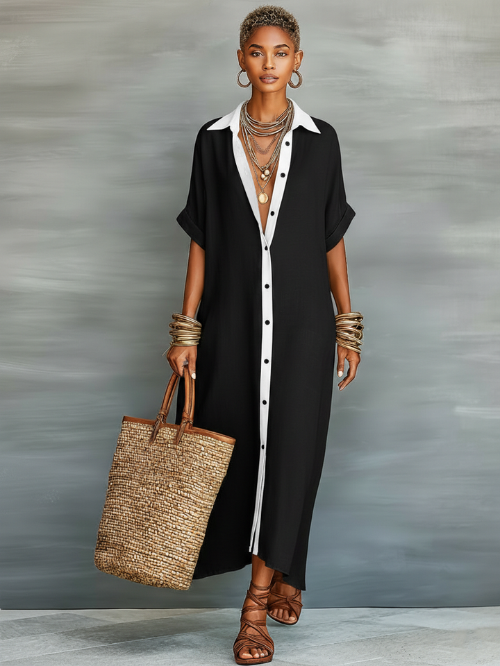 Women’s Linen Blend Shirt Dress