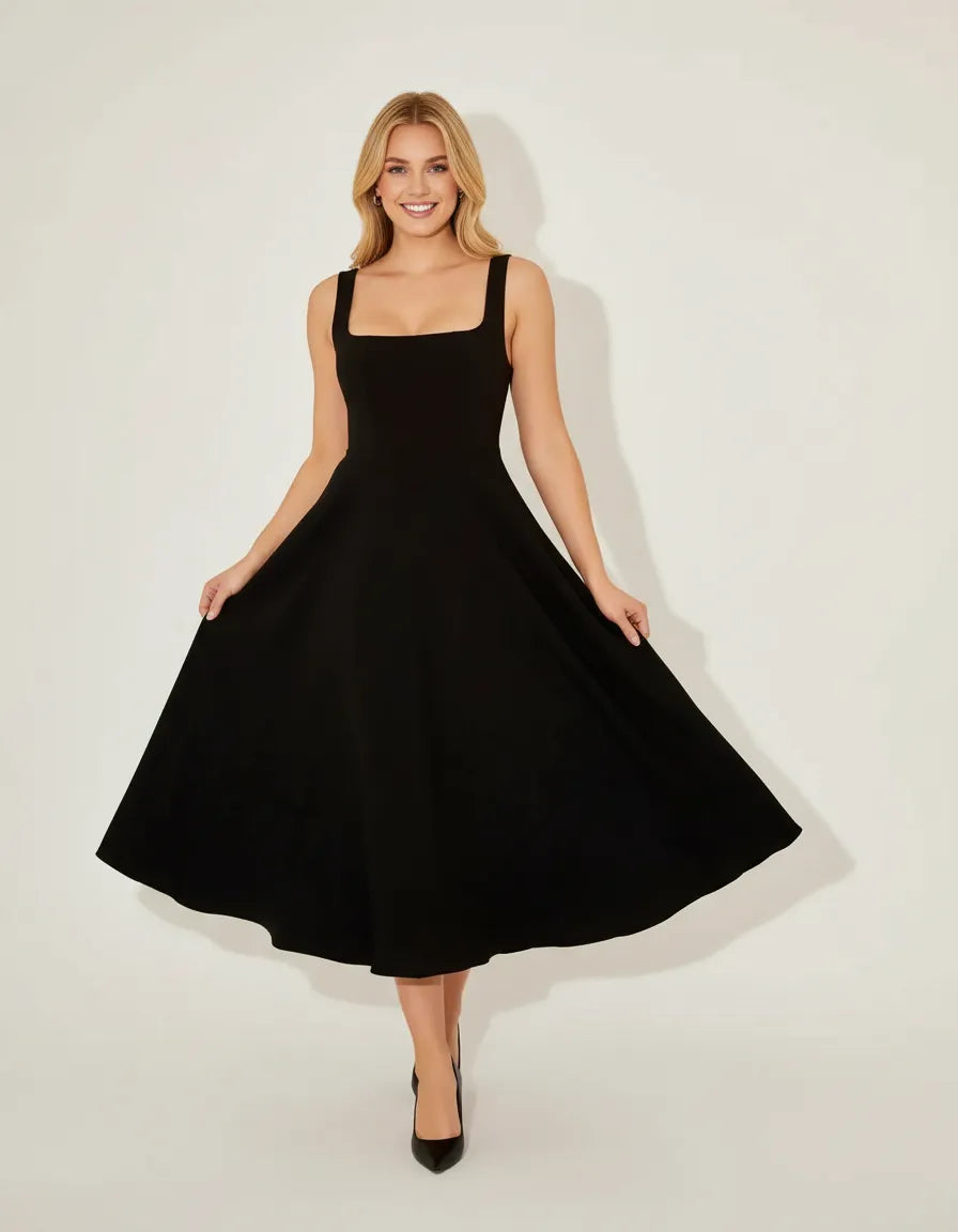 Women’s Square Neck A-Line Dress