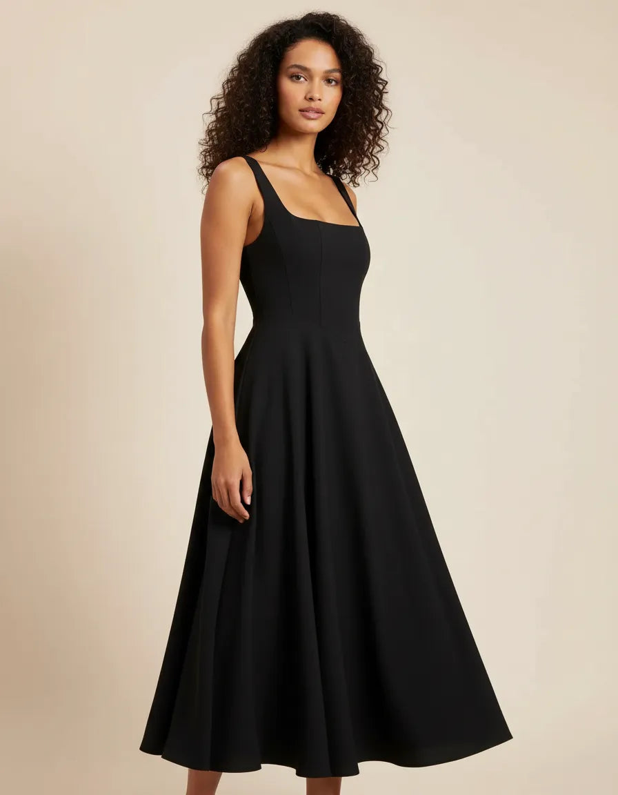 Women’s Square Neck A-Line Dress
