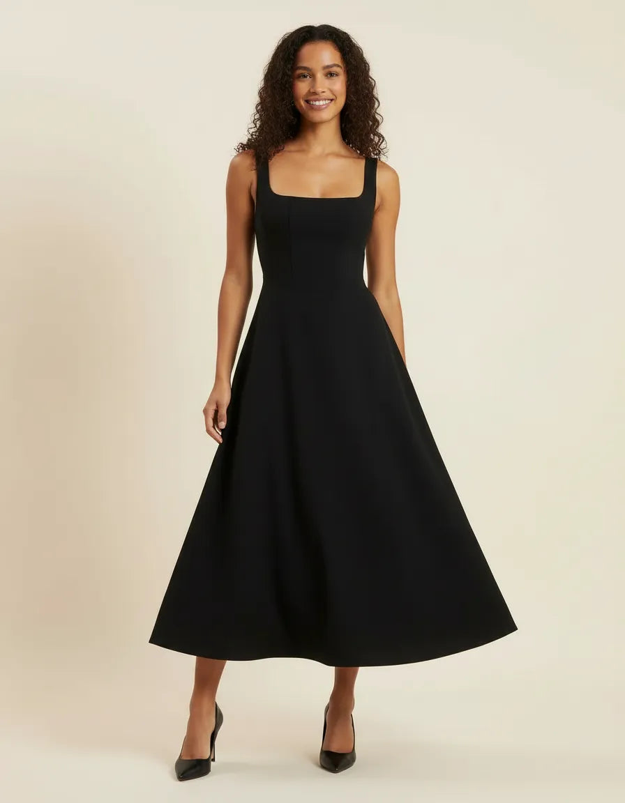 Women’s Square Neck A-Line Dress
