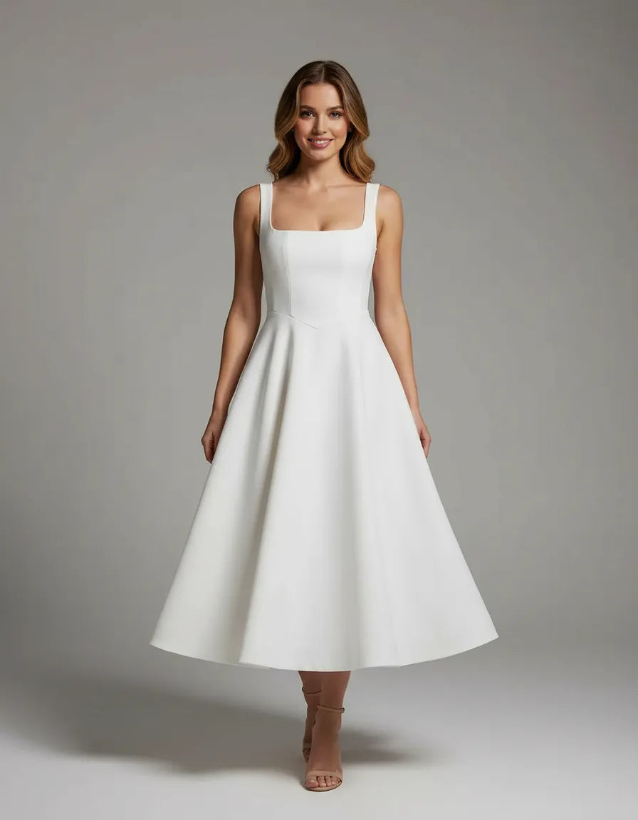 Women’s Square Neck A-Line Dress