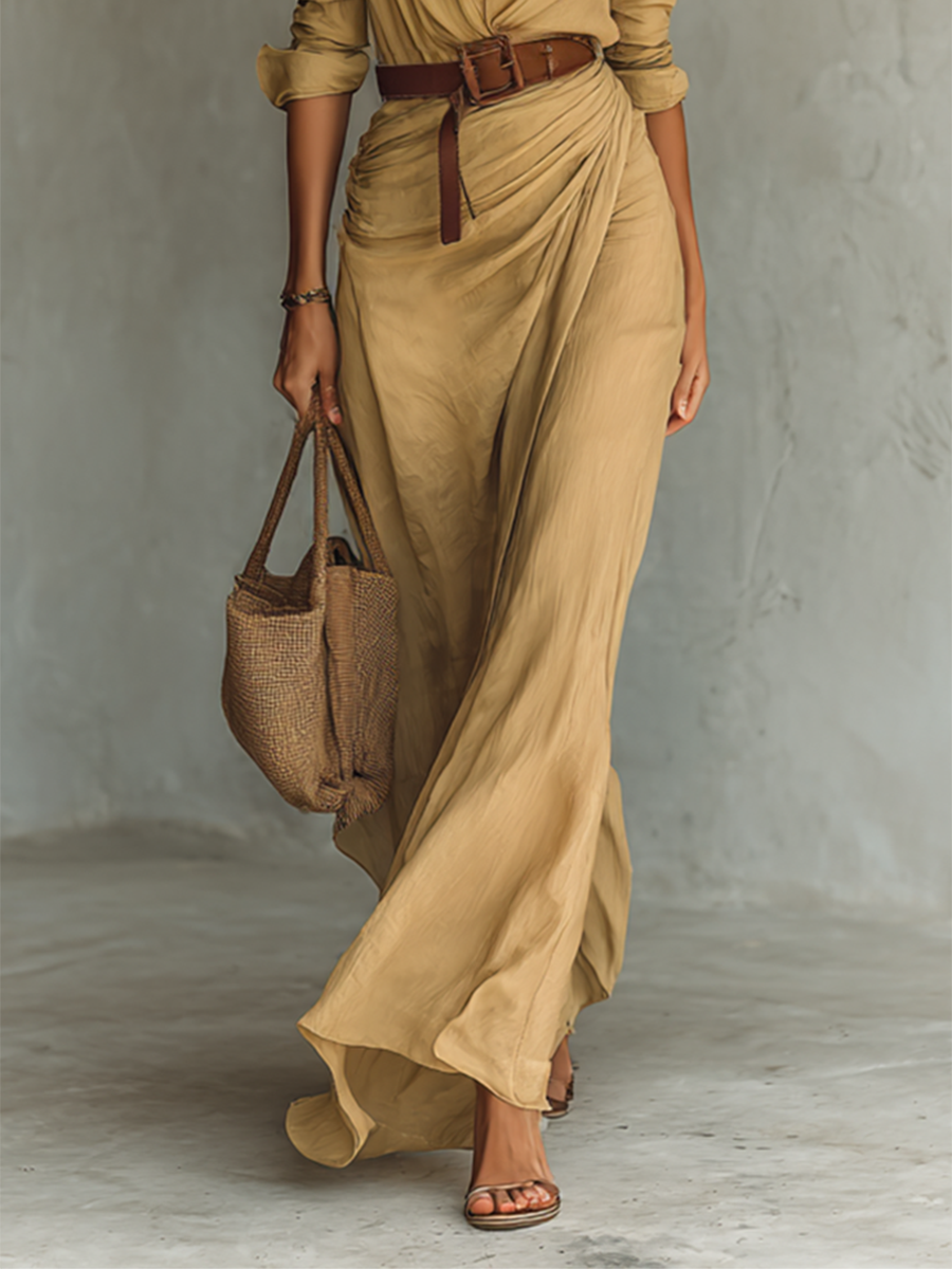 Women’s Belted Maxi Dress