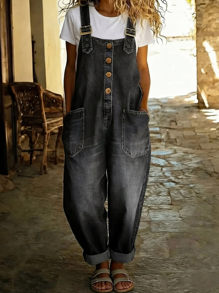 Women’s Adjustable Buckle Denim Dungarees