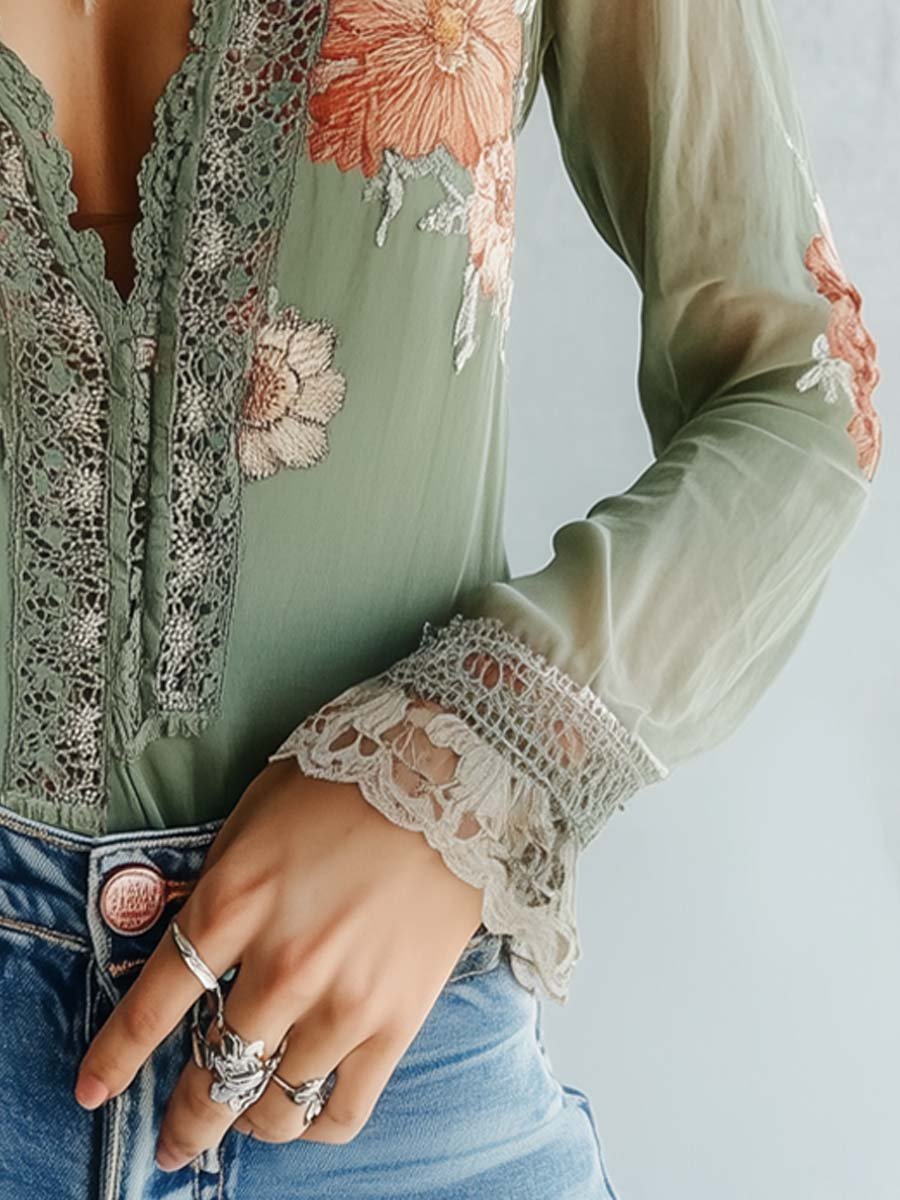Women’s Floral Lace Blouse