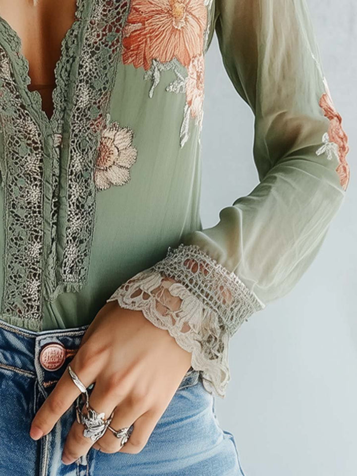 Women’s Floral Lace Blouse