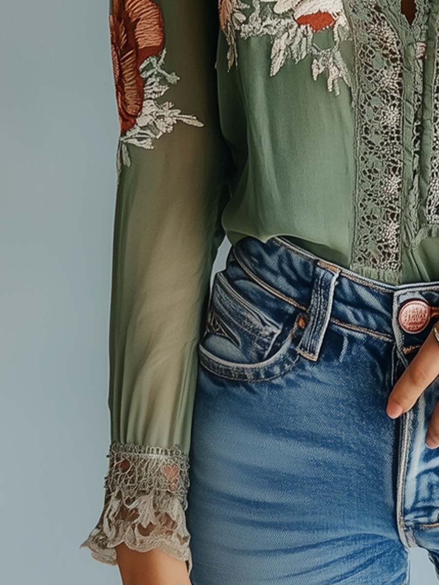 Women’s Floral Lace Blouse