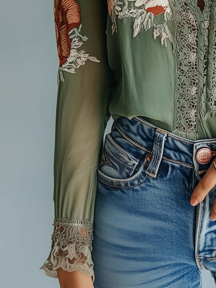 Women’s Floral Lace Blouse