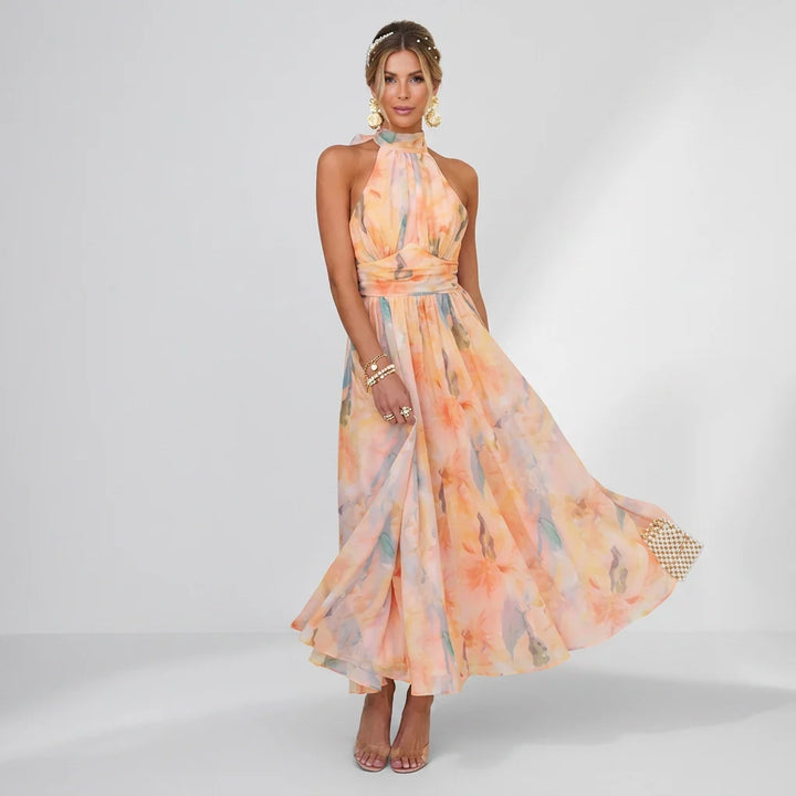 Women’s Halter Chiffon Maxi Dress
