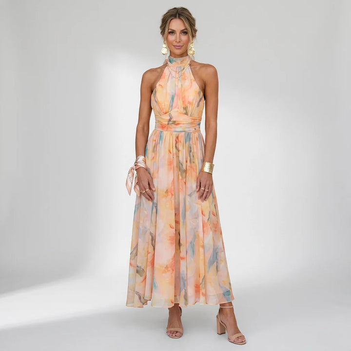 Women’s Halter Chiffon Maxi Dress
